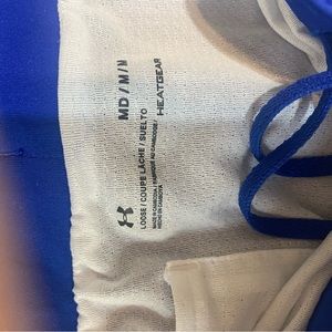 under armour blue lined running shorts women's medium